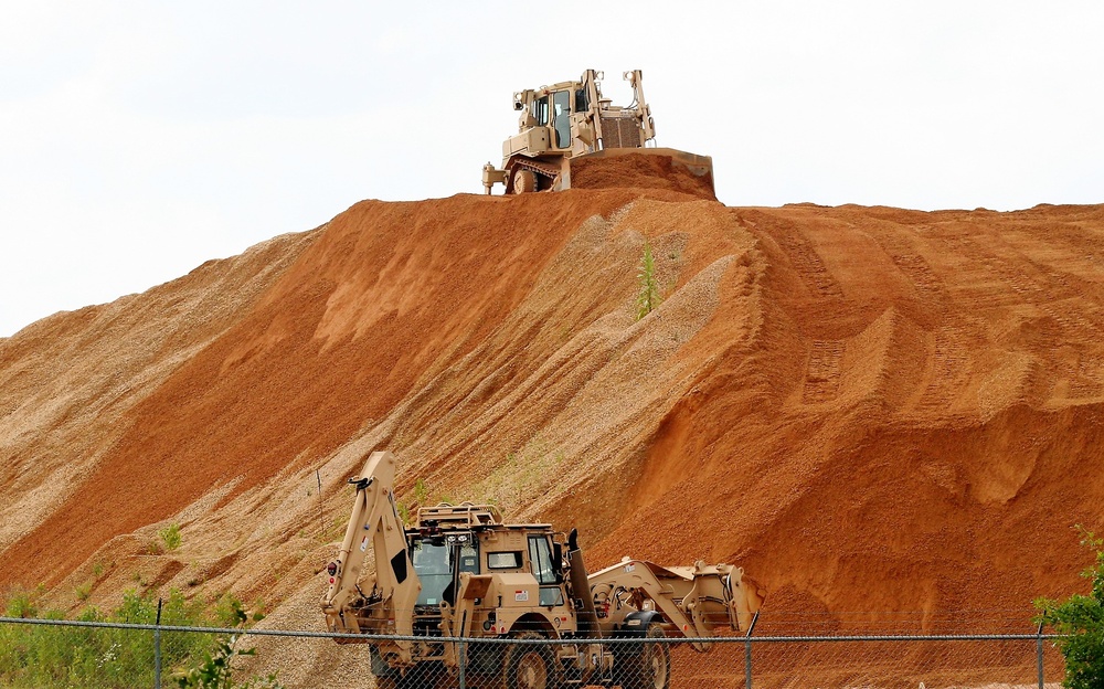 950th Engineer Company Soldiers work on troop project at Fort McCoy