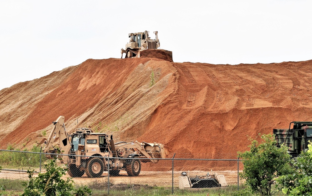 950th Engineer Company Soldiers work on troop project at Fort McCoy