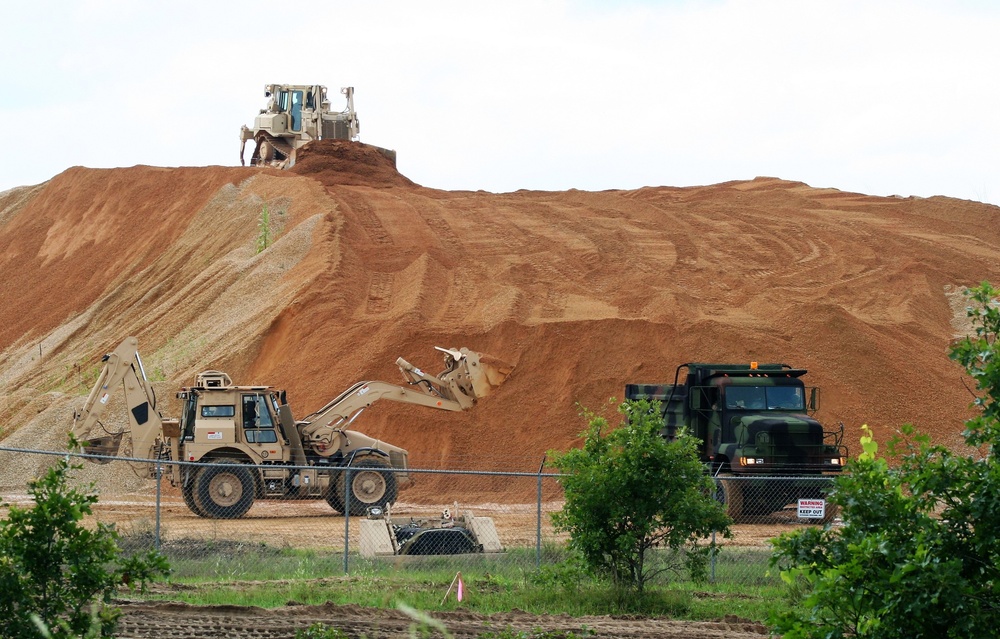 950th Engineer Company Soldiers work on troop project at Fort McCoy