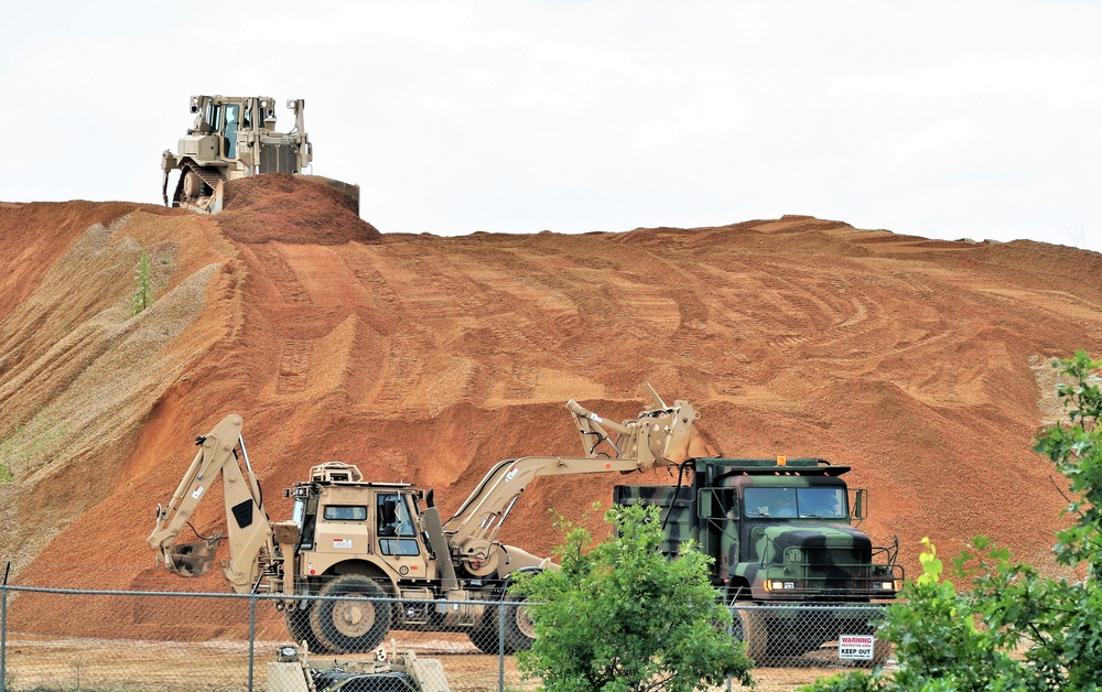 950th Engineer Company Soldiers work on troop project at Fort McCoy