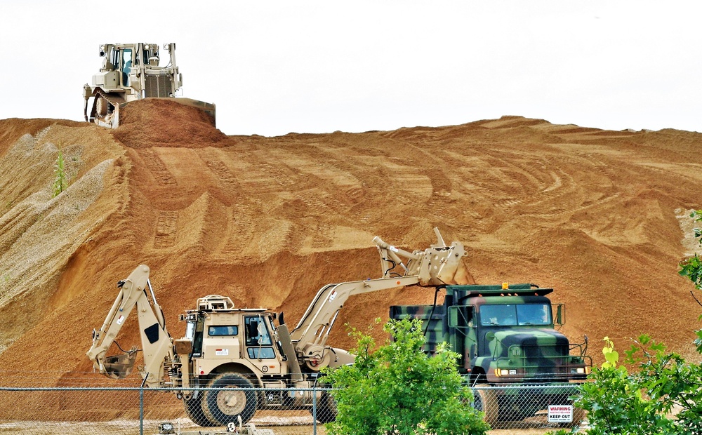 950th Engineer Company Soldiers work on troop project at Fort McCoy