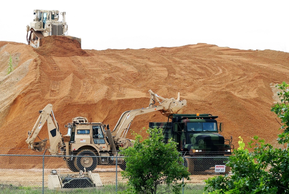 950th Engineer Company Soldiers work on troop project at Fort McCoy