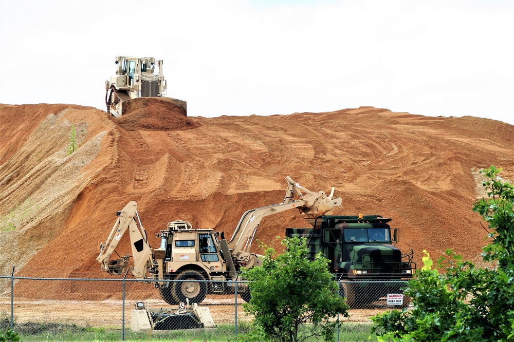 950th Engineer Company Soldiers work on troop project at Fort McCoy