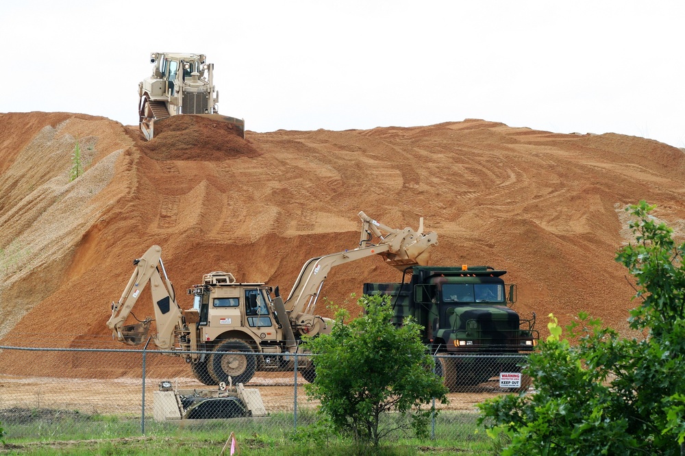 950th Engineer Company Soldiers work on troop project at Fort McCoy