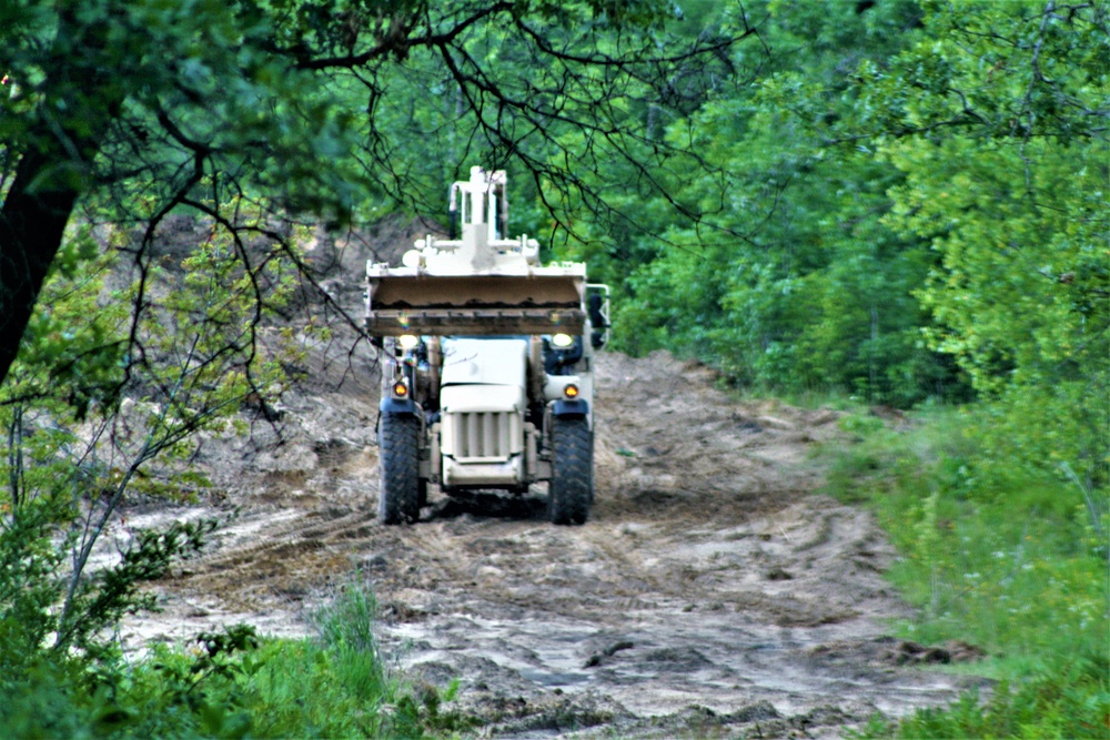 950th Engineer Company Soldiers work on troop project at Fort McCoy