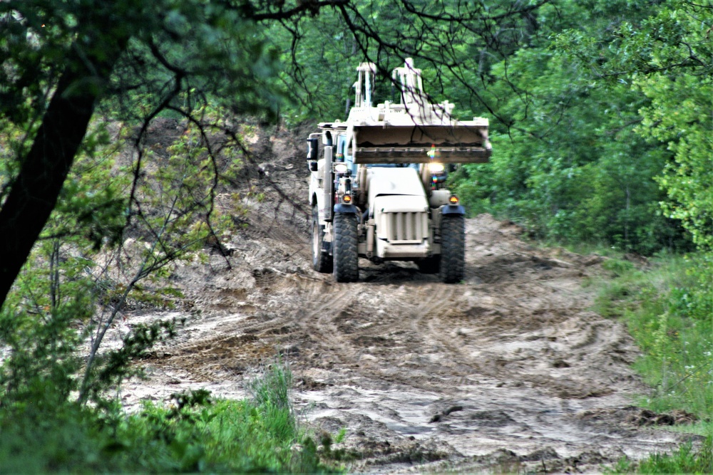 950th Engineer Company Soldiers work on troop project at Fort McCoy