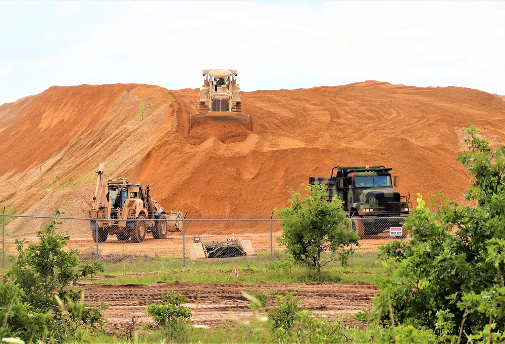 950th Engineer Company Soldiers work on troop project at Fort McCoy