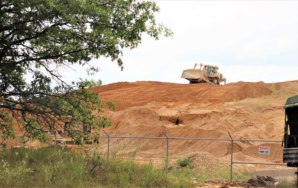 950th Engineer Company Soldiers work on troop project at Fort McCoy