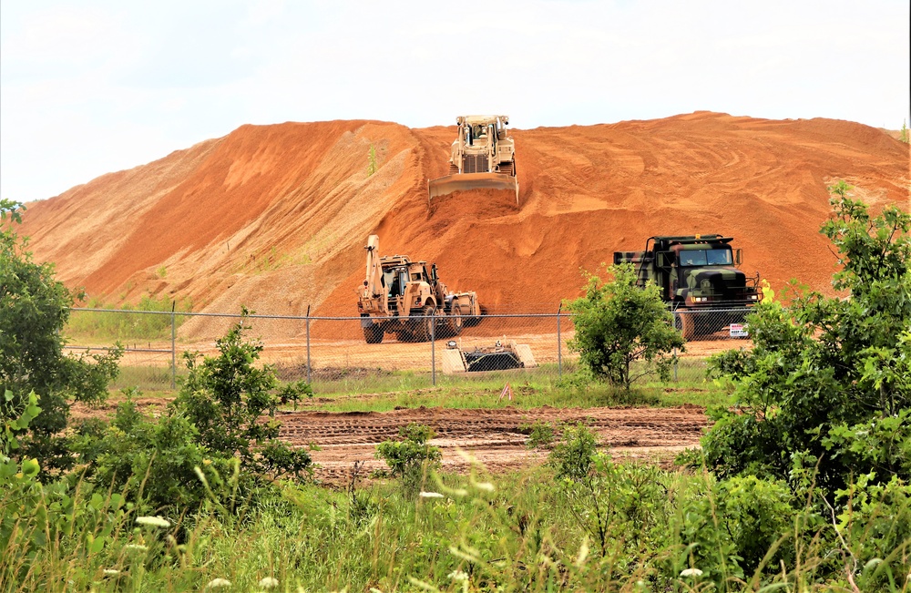 950th Engineer Company Soldiers work on troop project at Fort McCoy