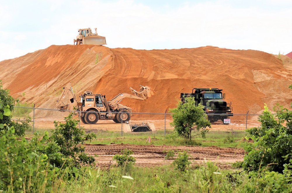 950th Engineer Company Soldiers work on troop project at Fort McCoy