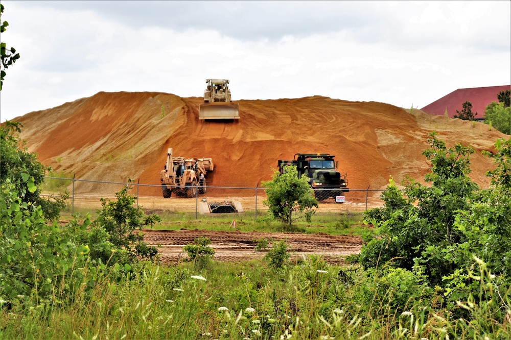 950th Engineer Company Soldiers work on troop project at Fort McCoy