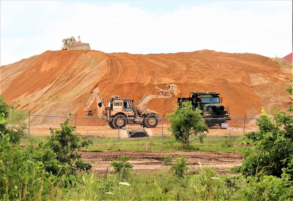 950th Engineer Company Soldiers work on troop project at Fort McCoy