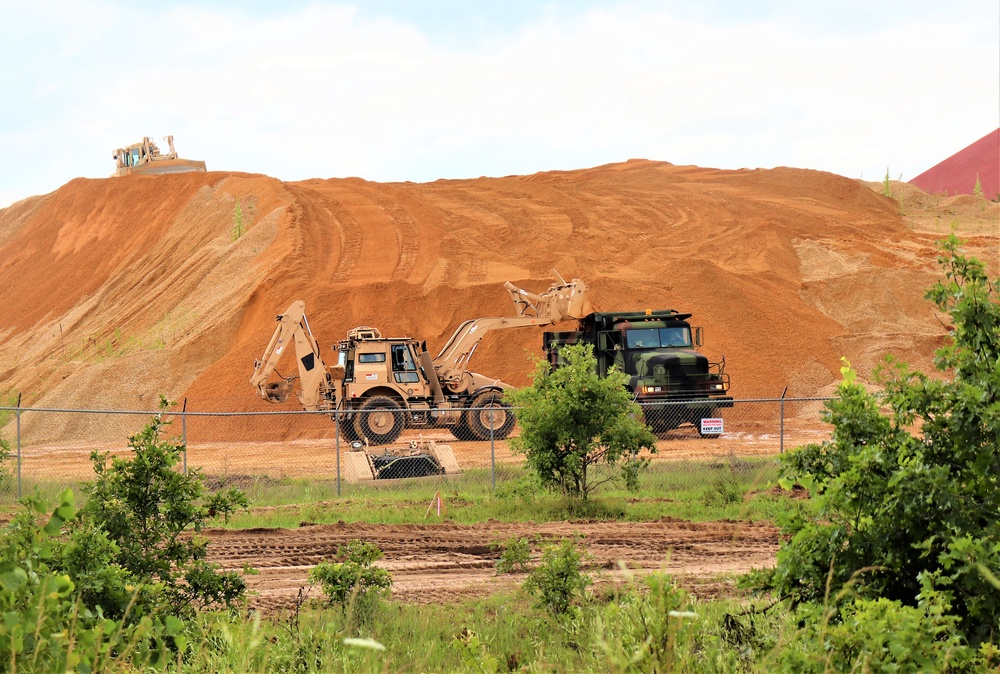 950th Engineer Company Soldiers work on troop project at Fort McCoy