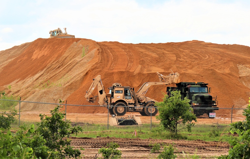 950th Engineer Company Soldiers work on troop project at Fort McCoy