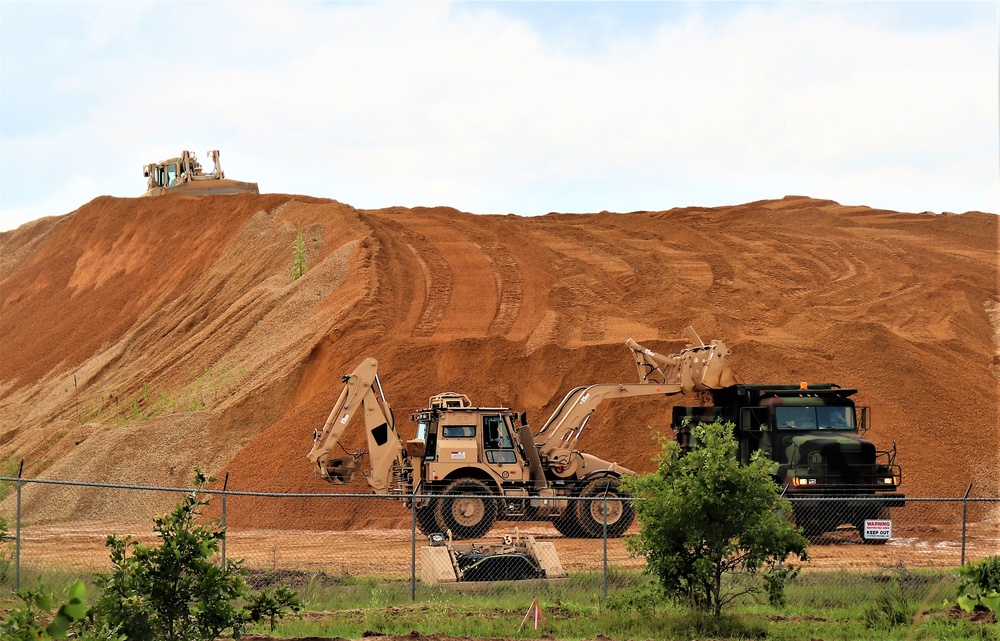 950th Engineer Company Soldiers work on troop project at Fort McCoy