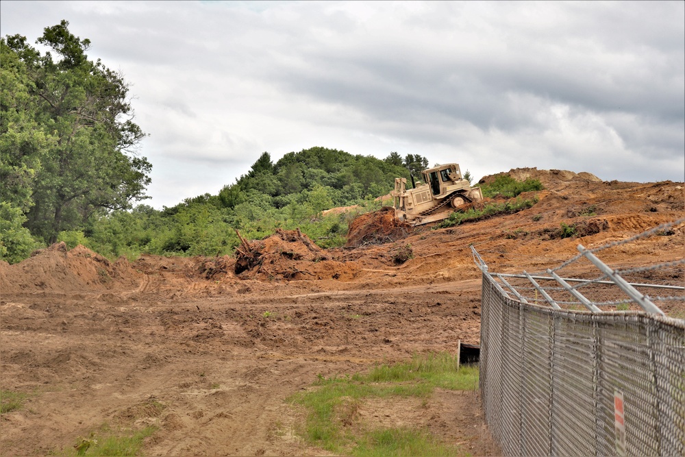 950th Engineer Company Soldiers work on troop project at Fort McCoy