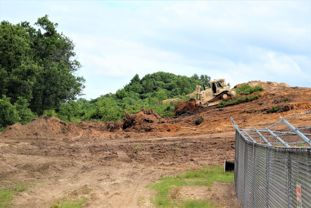 950th Engineer Company Soldiers work on troop project at Fort McCoy