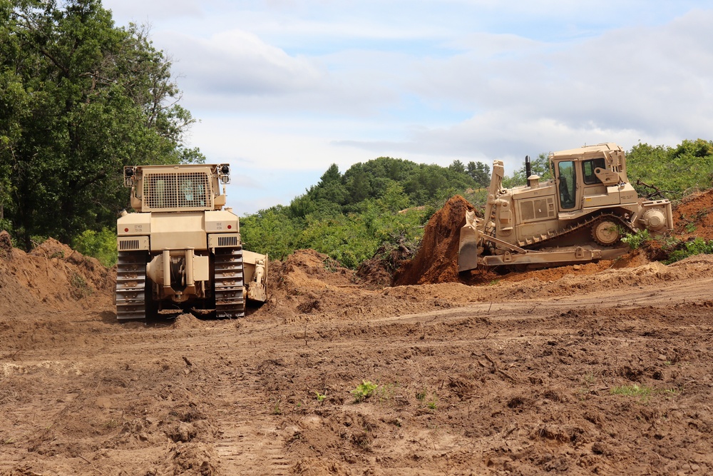 950th Engineer Company Soldiers work on troop project at Fort McCoy