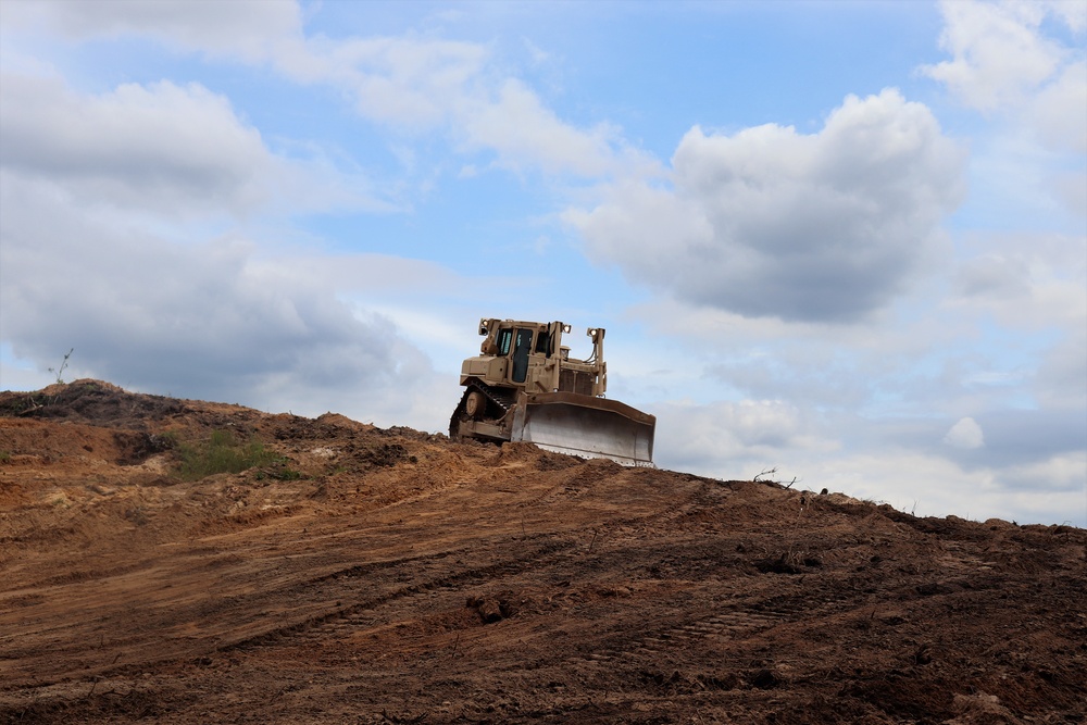 950th Engineer Company Soldiers work on troop project at Fort McCoy