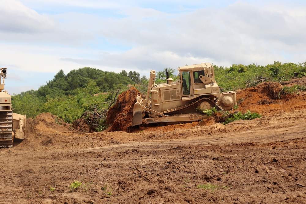 950th Engineer Company Soldiers work on troop project at Fort McCoy