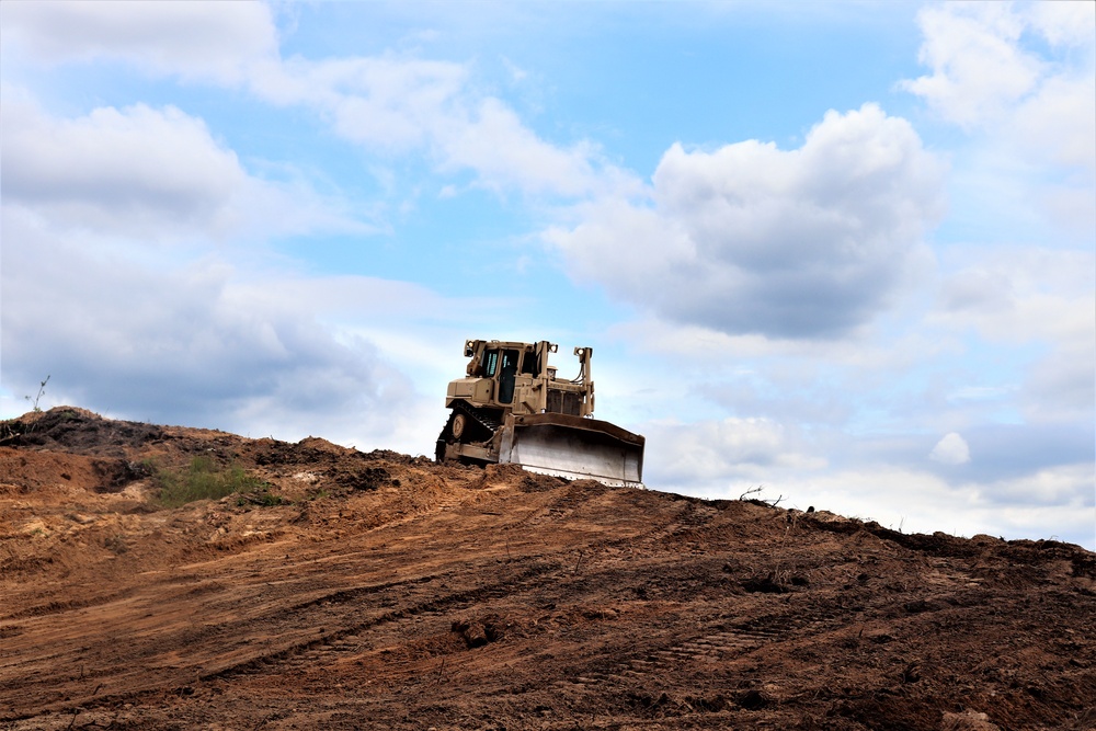 950th Engineer Company Soldiers work on troop project at Fort McCoy