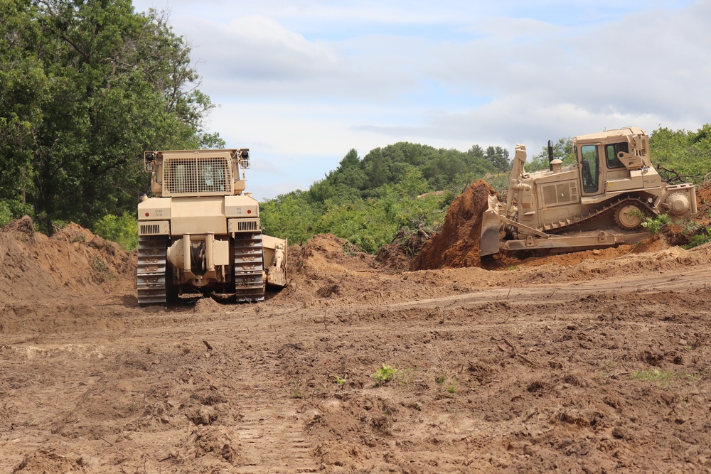 950th Engineer Company Soldiers work on troop project at Fort McCoy