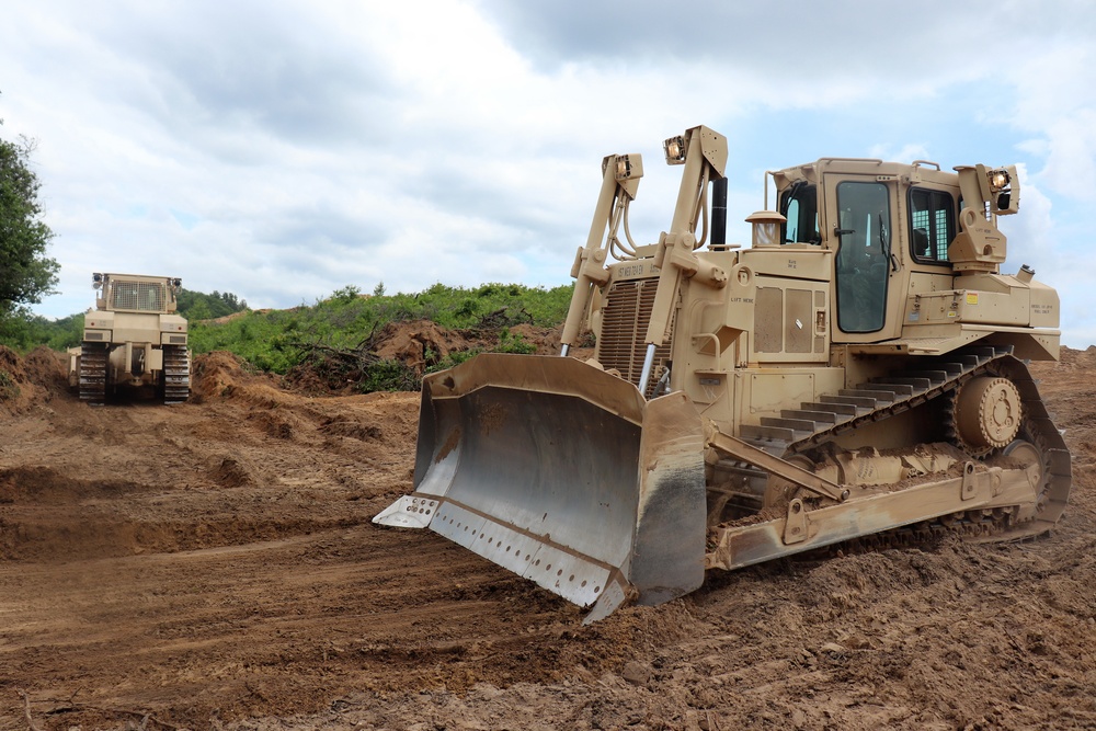 950th Engineer Company Soldiers work on troop project at Fort McCoy