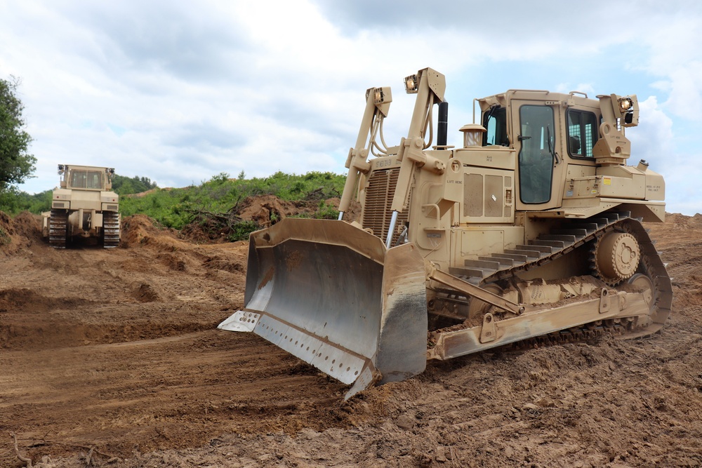 950th Engineer Company Soldiers work on troop project at Fort McCoy