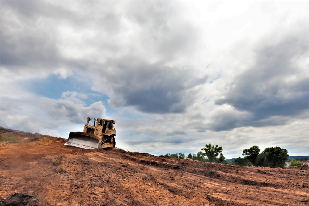 950th Engineer Company Soldiers work on troop project at Fort McCoy