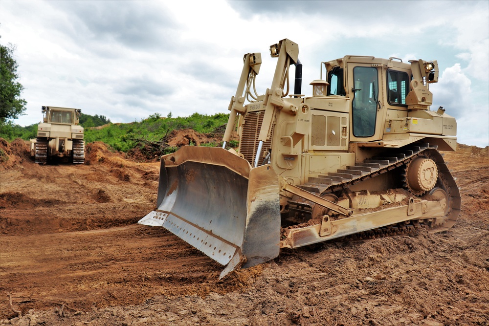 950th Engineer Company Soldiers work on troop project at Fort McCoy