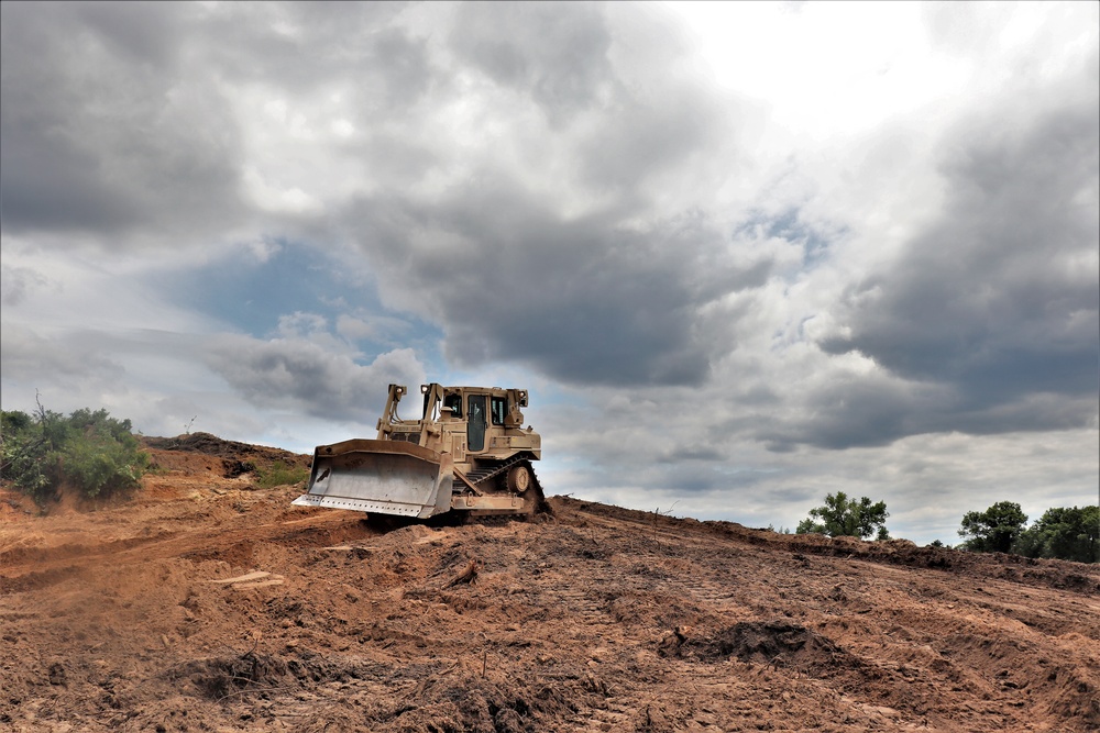 950th Engineer Company Soldiers work on troop project at Fort McCoy