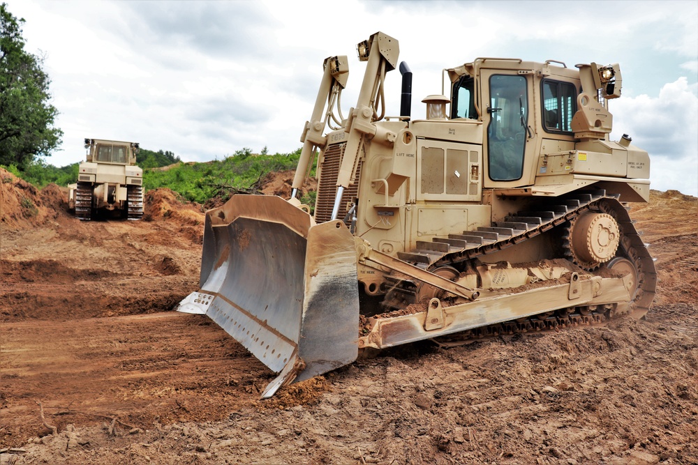 950th Engineer Company Soldiers work on troop project at Fort McCoy