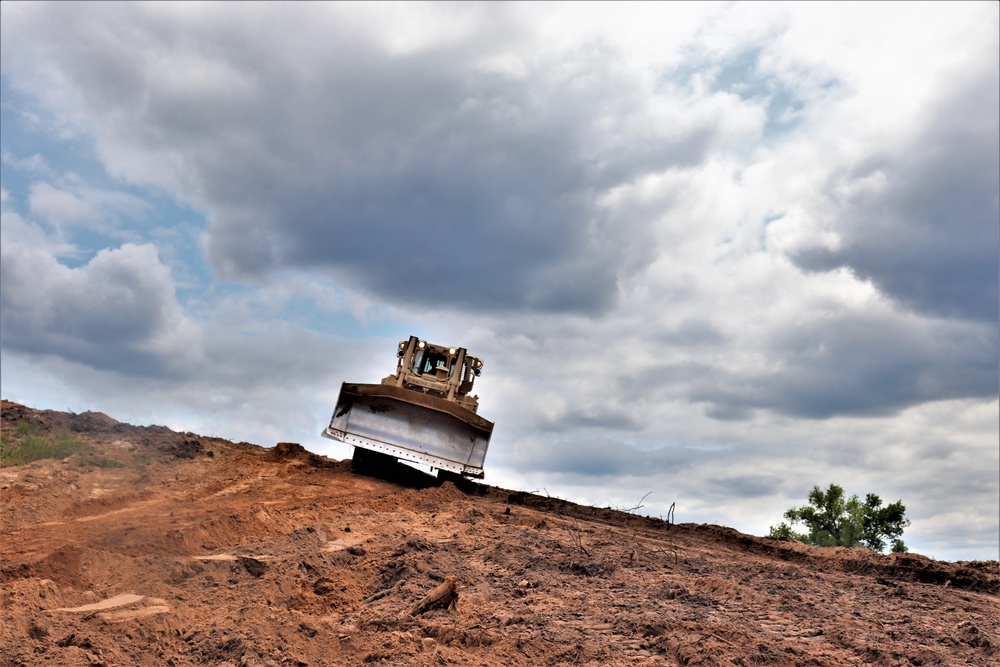 950th Engineer Company Soldiers work on troop project at Fort McCoy