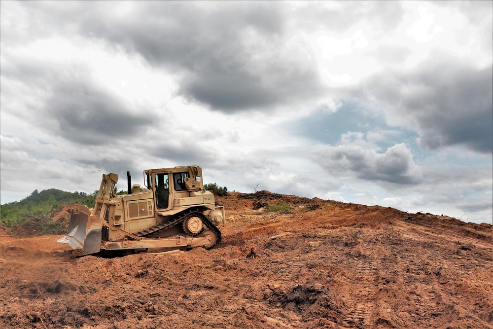 950th Engineer Company Soldiers work on troop project at Fort McCoy