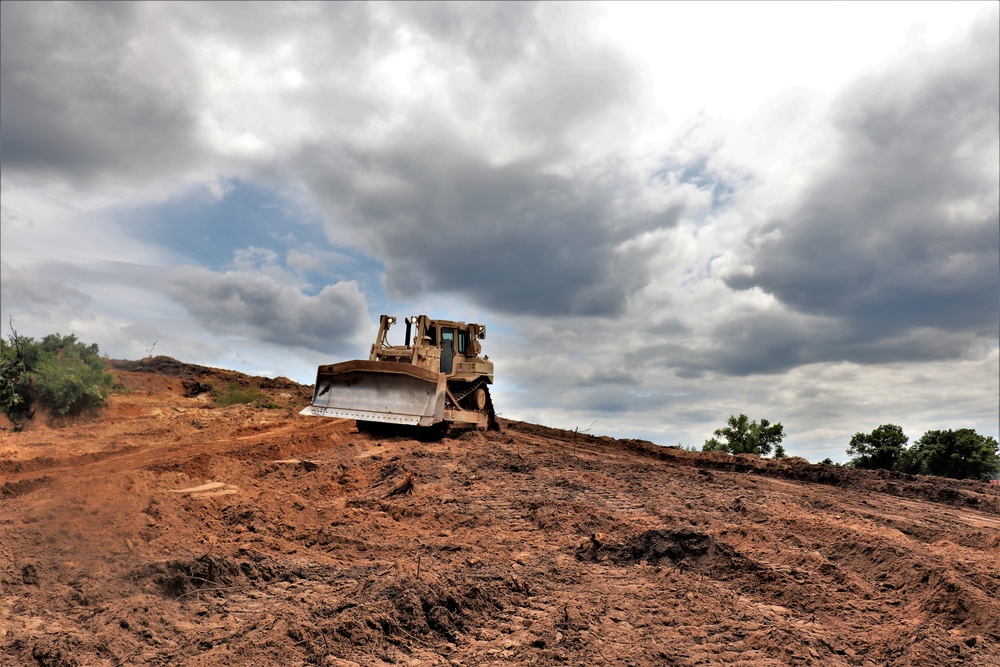 950th Engineer Company Soldiers work on troop project at Fort McCoy