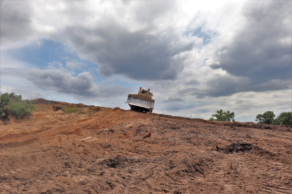 950th Engineer Company Soldiers work on troop project at Fort McCoy