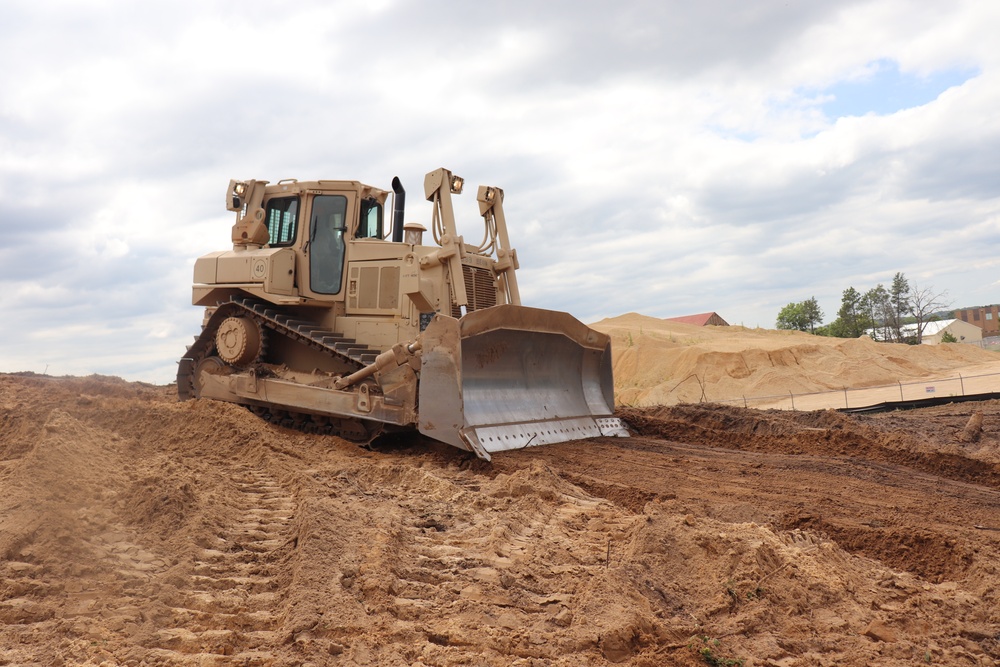 950th Engineer Company Soldiers work on troop project at Fort McCoy