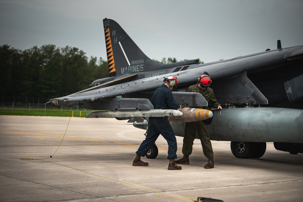 USMC Harrier ordinance offload