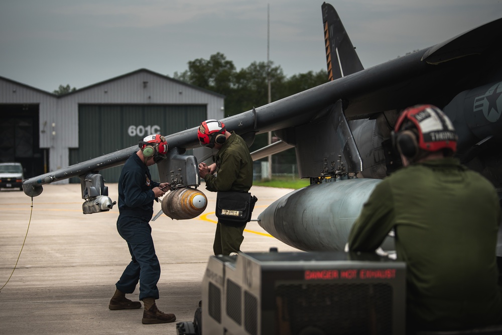 USMC Harrier ordinance offload