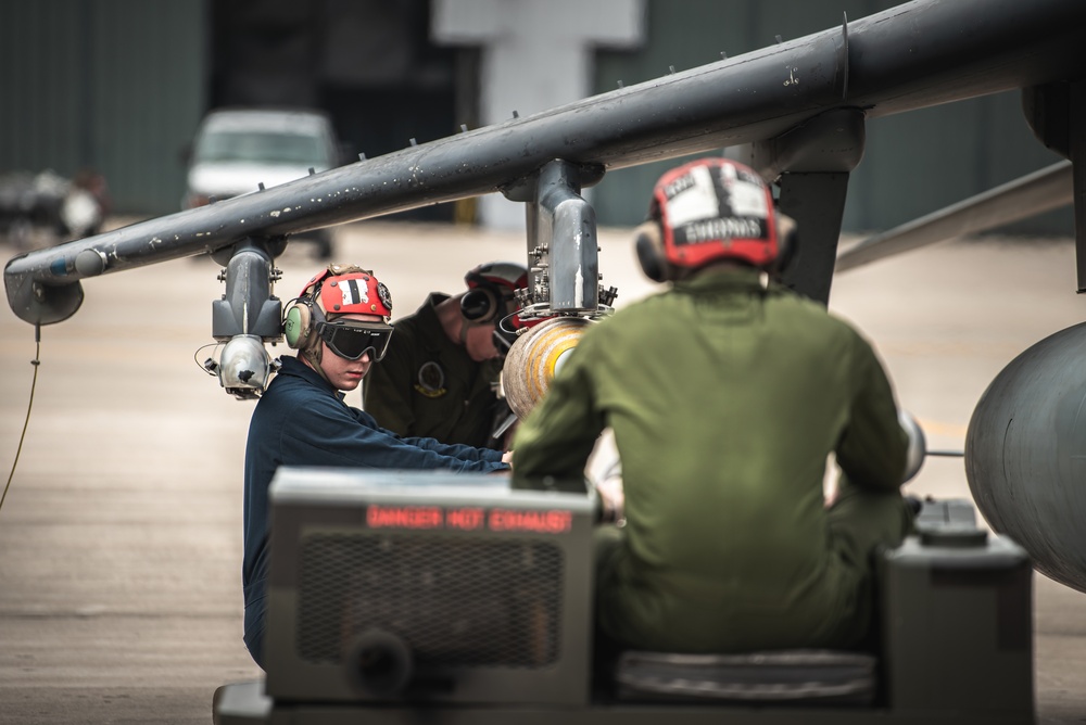 USMC Harrier ordinance offload