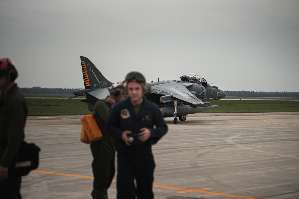 USMC Harrier ordinance offload