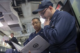 Sailors Conduct Routine Operations Aboard USS America (LHA 6)