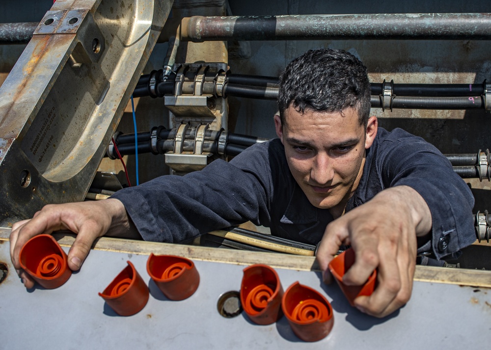 Sailors Test the Aqueous Film Forming Foam