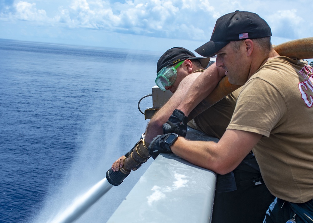 Sailors Test the Aqueous Film Forming Foam