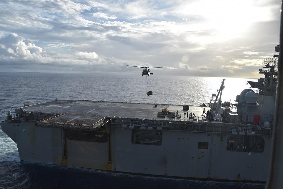 USNS Matthew Perry Conducts RAS during Large Scale Exercise