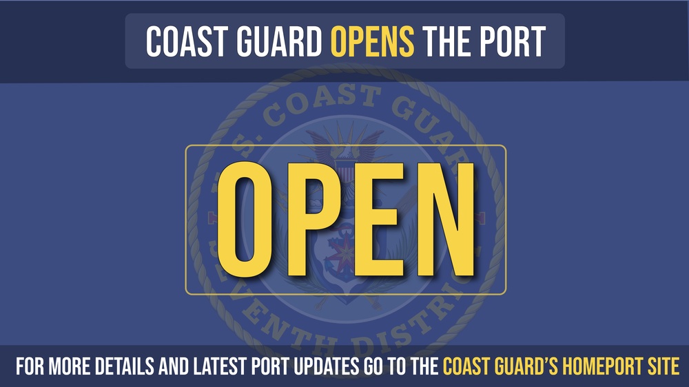 Coast Guard opens the Port