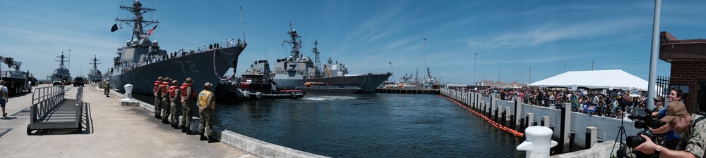 USS Mahan returns to Homeport after Deployment