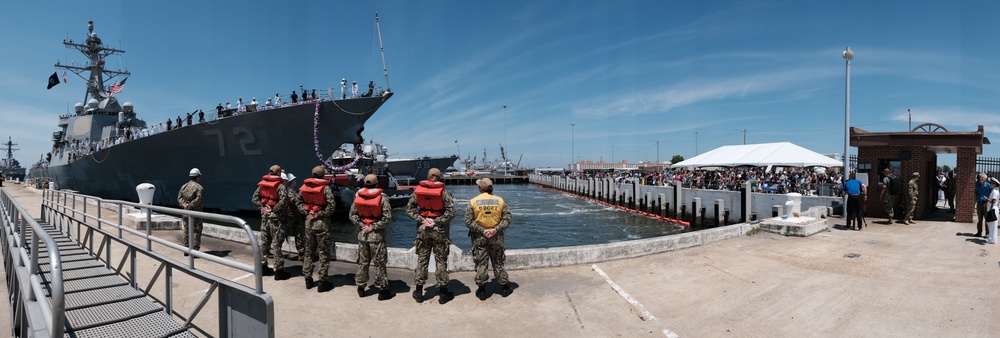 USS Mahan returns to Homeport after Deployment