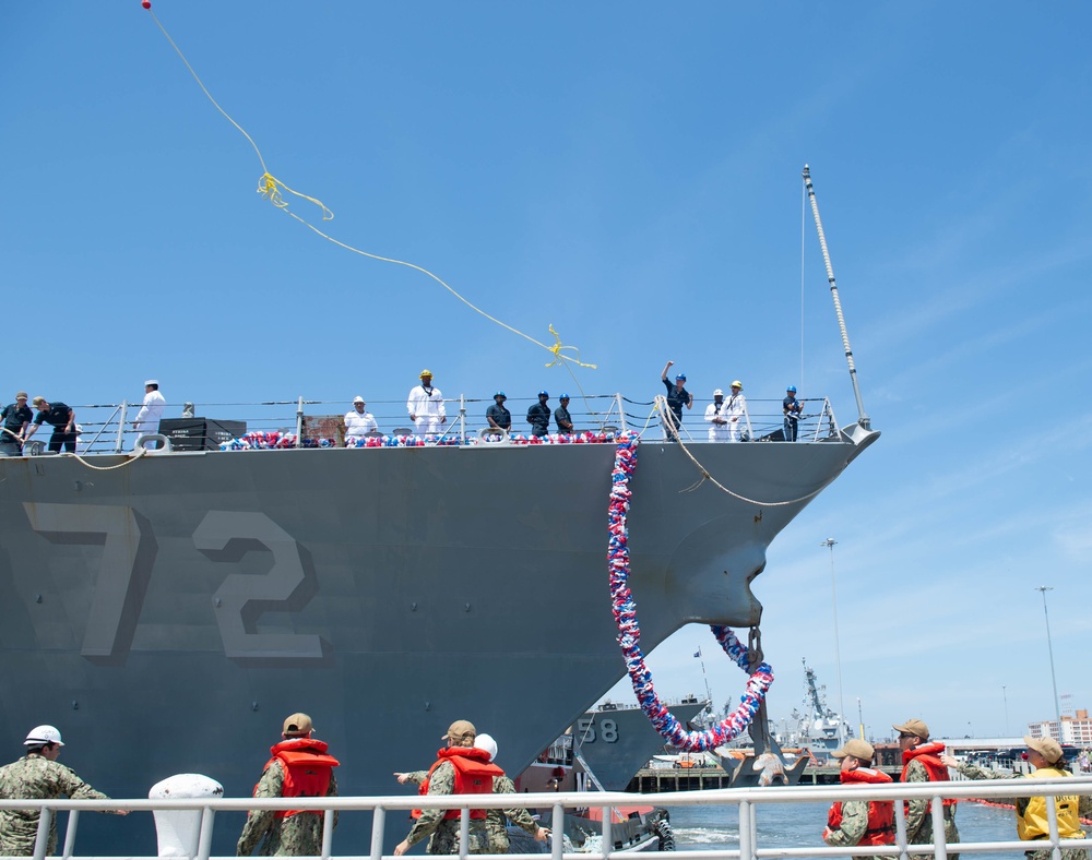 USS Mahan returns to Homeport after Deployment