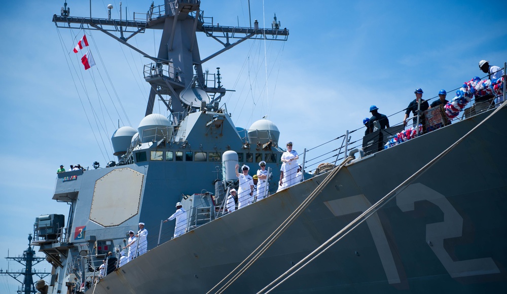 USS Mahan returns to Homeport after Deployment